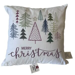 P Graham Dunn Christmas Pillow Removable Case Contemporary Design 17 X 17 New